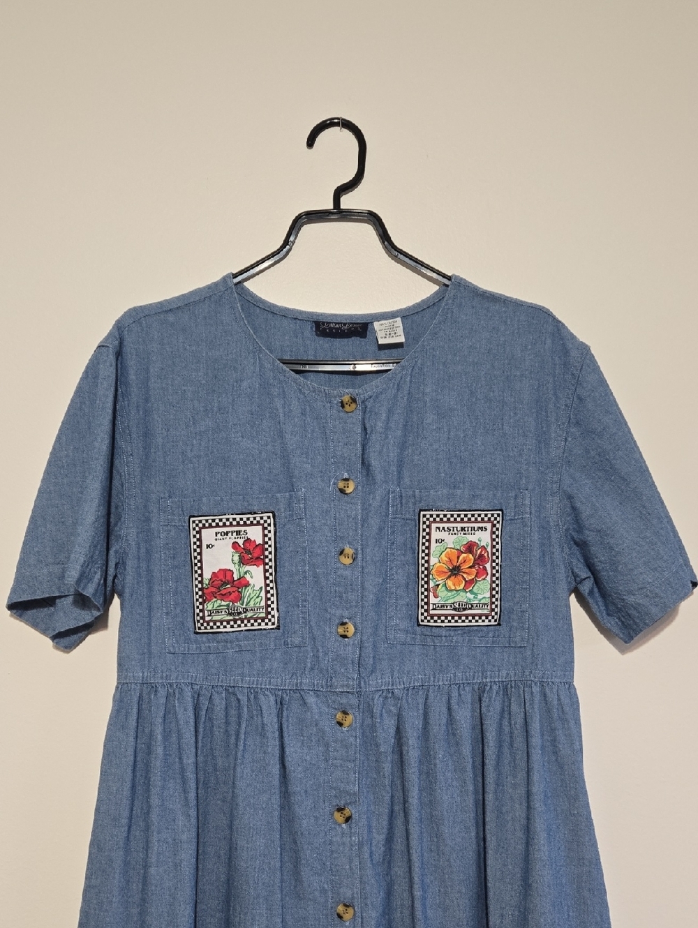 Vintage Denim Gardening Dress - Picture 3 of 11